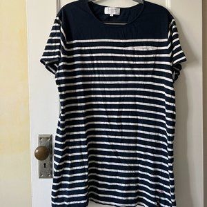 La Ligne XL Tunic (Blue & White Stripped)